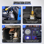 BELEY Brake Bleeder Kit 110V Brake Fluid Bleeder Machine Kit Adjustable 0.7-2.5 Bar Pressure & Flow Microcontroller System for Single User Includes 52MM Master Cylinder Adapter & Oil Bottle