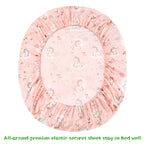 ست ملحفه کودکان یونیکورن صورتی JSD، سایز تویین، ۳ تکه، ملحفه‌های رختخواب میکروفایبر چاپ شده با طرح رنگین کمان برای دختران، جیب عمیق