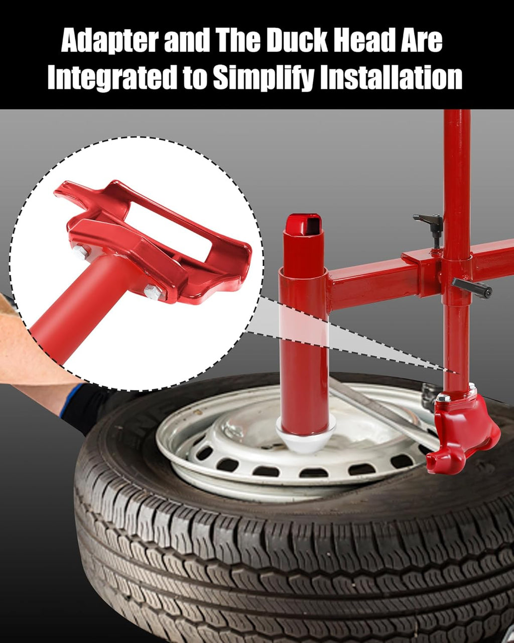 Upgrade Manual Tire Changer Duck Head Kit with Silver Cone, with Tire Changer Duck Head Fit for Most Car Tires (with Silver Cone)