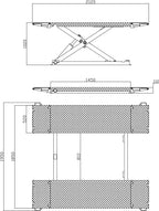 KATOOL Mid Rise Scissor Lift 110V Power Mid-Rise Car Lift Max. Lifting Height 41.25" X85-110V