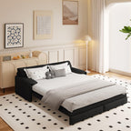 74.8" Queen Pull Out Sofa Bed, Luxury Velvet Convertible Sleeper Couch Futon, Comfy Cloud Pullout Couches,Loveseat Recliner for Living Room Office RV Small Places (Grey, 74.8'')