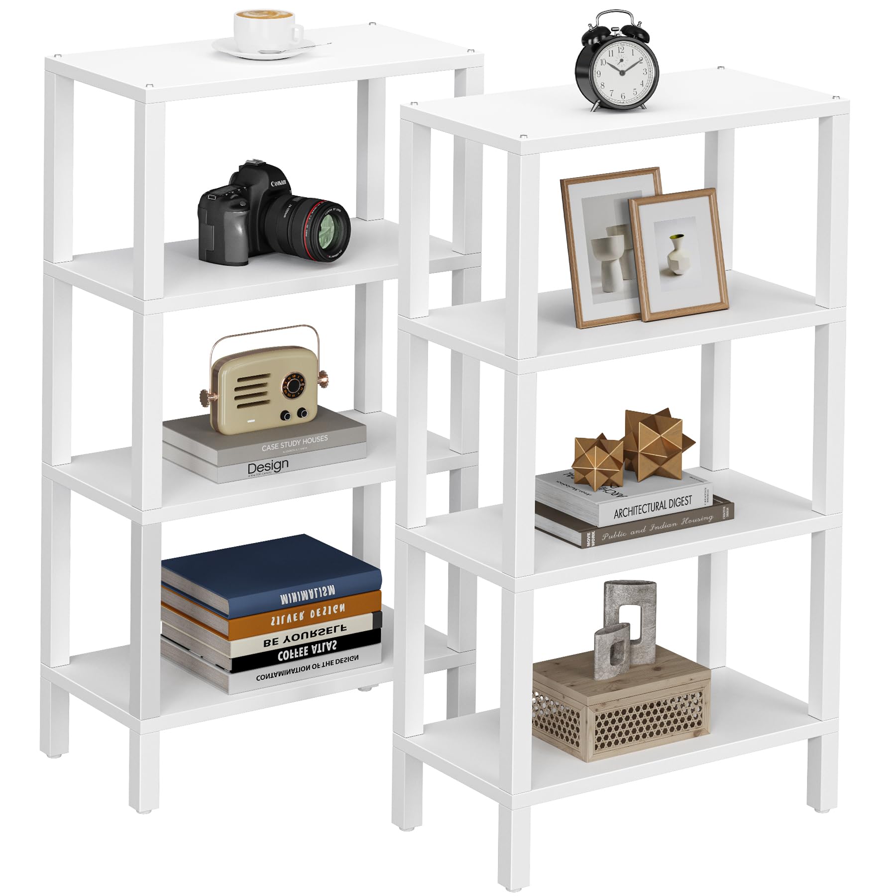 TUTOTAK Small Side Table, Narrow End Table, Skinny Sofa Table, Slim Nightstand, Couch Table, Living Room, Bed Room, Black TB01BK062