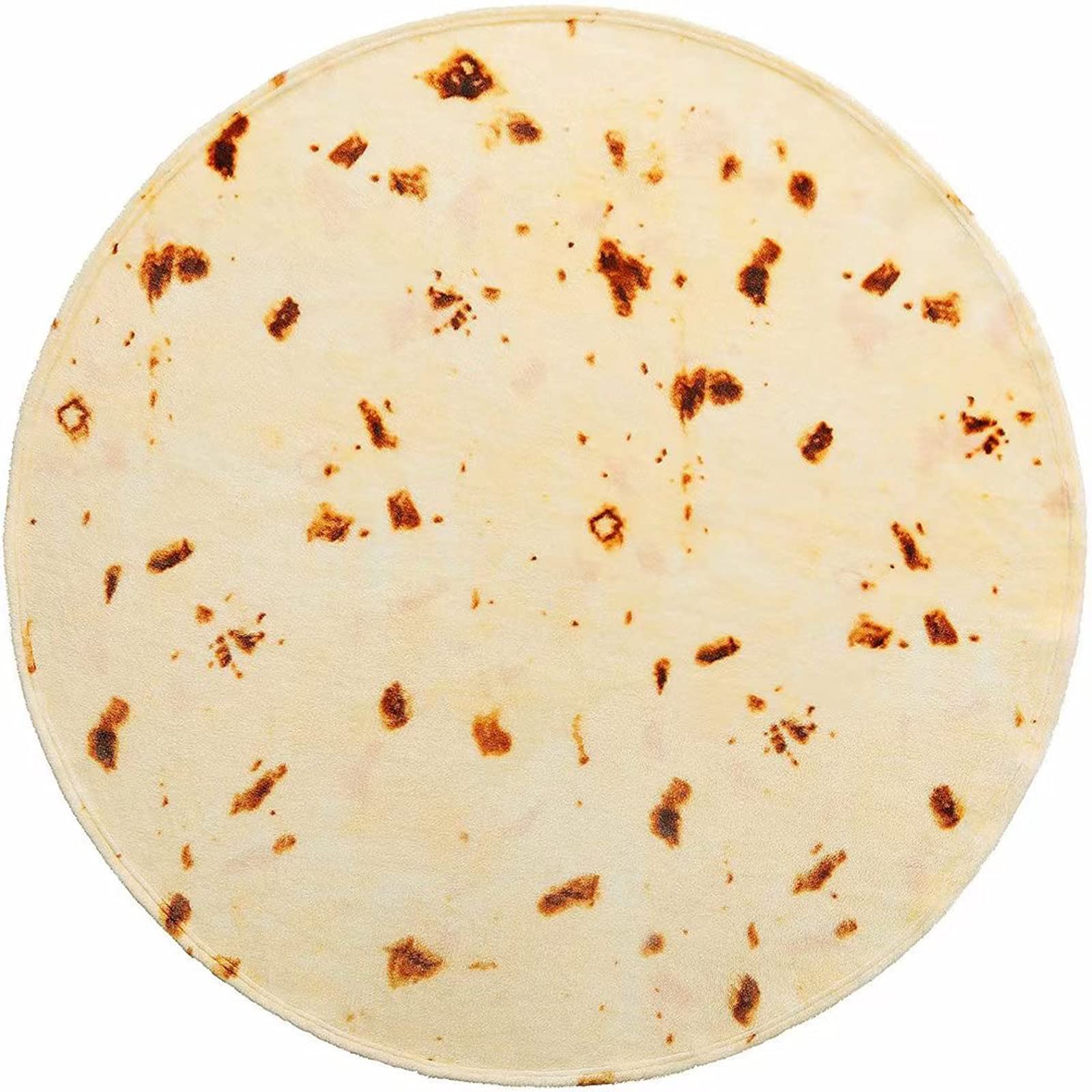 Couverture Tortilla Burrito Kimdee Double Face 71 pouces 280 GSM Tissu Flanelle Douillet Couverture Géante Originale Nourriture pour Lit, Canapé, Voyage, Pique-nique et Plage pour Enfants