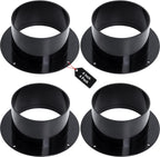 Duct Connector Flange 4 inch by Wadoy, 4 Pack ABS Quality Air Conditioner Exhaust Hose Flange Wall Mount for Heating Cooling Ventilation HVAC System Dryer Vent Wall Plate