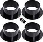 Duct Connector Flange 4 inch by Wadoy, 4 Pack ABS Quality Air Conditioner Exhaust Hose Flange Wall Mount for Heating Cooling Ventilation HVAC System Dryer Vent Wall Plate