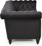 KEIKI 83" Sofa Couch 3-Seater with Button-Tufted Velvet,Mid Century Modern Design Chesterfield Style