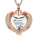 shajwo Cremation Heart Urn Necklace Ashes Jewelry for Women Men Keepsake Pendant Memorial Locket Ash Holder