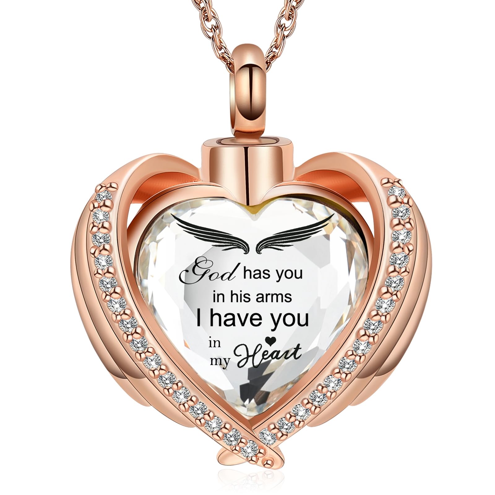 shajwo Cremation Heart Urn Necklace Ashes Jewelry for Women Men Keepsake Pendant Memorial Locket Ash Holder