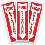 iSYFIX Fire Extinguisher Signs – 3 Pack 4x12 Inch – 40 mil Thick Polystyrene Plastic, Laminated for Ultimate UV, Weather, Scratch, Water & Fade Resistance, Indoor & Outdoor