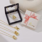 Inerney Gold Bubble Letter Necklace Initial Necklaces for Women, Chunky 14K Plated Balloon Initials, Trendy Charm Non Tarnish Custom Name A Pendant Jewelry Gifts for Mom