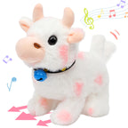 Hopearl Hopping Rabbit with Bell Interactive Electronic Pet Plush Bunny Toy with Sounds and Movements Animated Walking Wiggle Ears Twitch Nose Gift for Toddlers Birthday, Rainbow, 7''