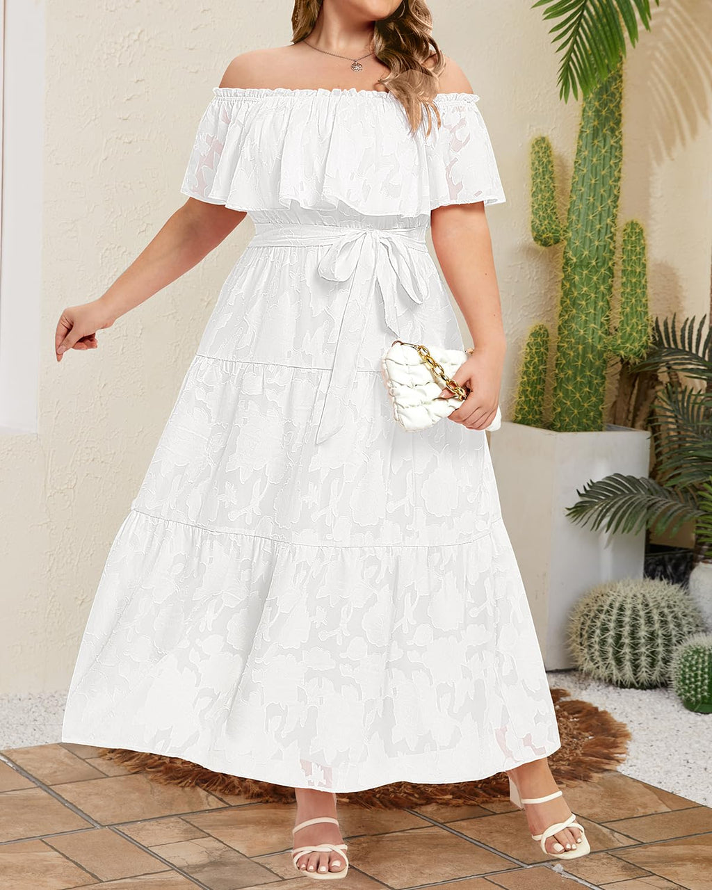 پیراهن‌های تابستانی سفید سایز بزرگ، کژوال، بدون شانه، ماکسی، بوهو، عید پاک، فارغ‌التحصیلی، جشن عروسی، پیراهن بلند دانتل ۲۰۲۴