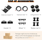 Albott 7000 LBS Portable Car Lift, Heavy Duty Quick Jack with 28" Max Height, Locking Levers & Wheels, Adjustable Scissor Lift for Cars, SUVs, Light Trucks, Garage or Shop Use, Black