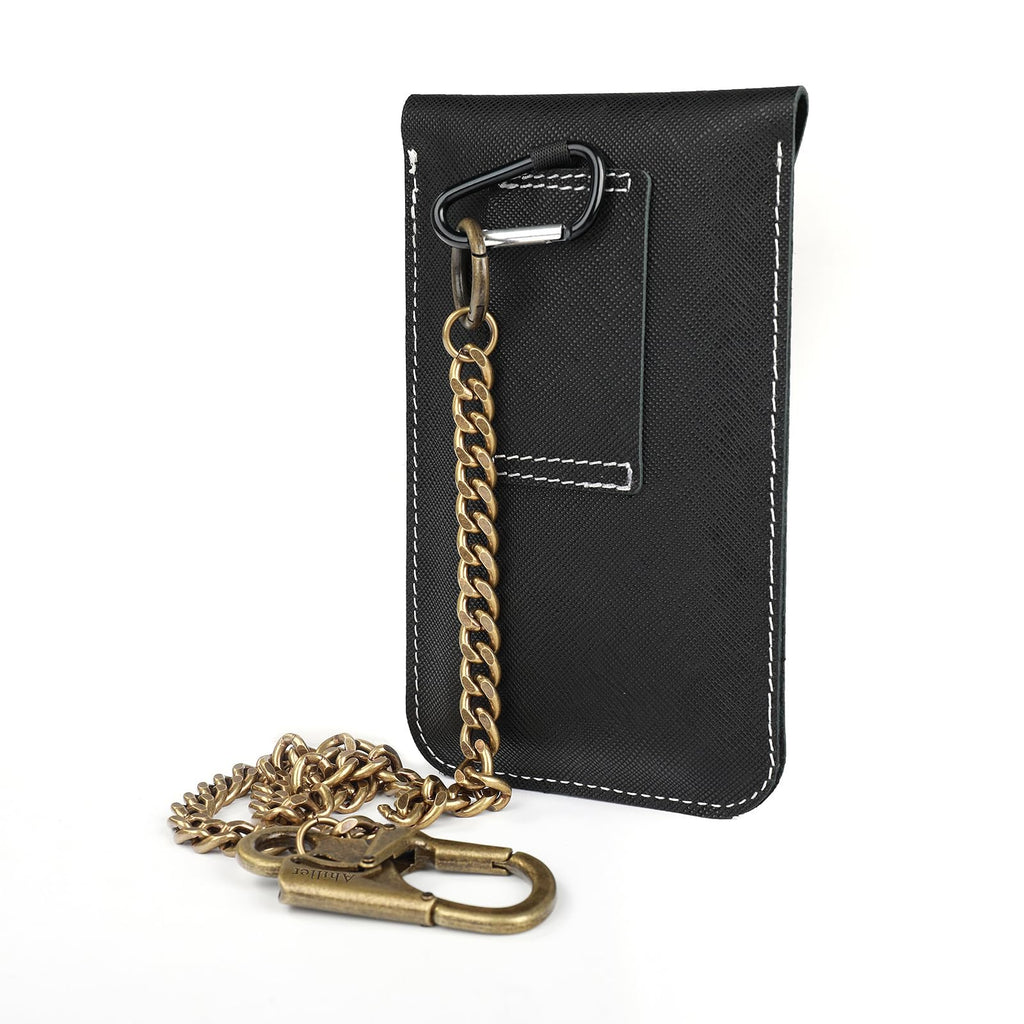 Ahiller Biker Wallet Chain, Heavy Duty Pocket Chain with Round Clasp, Men Chains for Keys, Jeans, Pants, Purse and Handbag (T-Brass-2PCS)