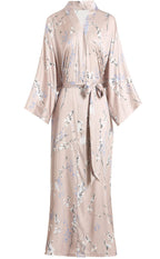 Aensso Long Soft Lightweight Silky Kimonos Robes for Women, Luxury Japanese Floral Womens Kimono Robe
