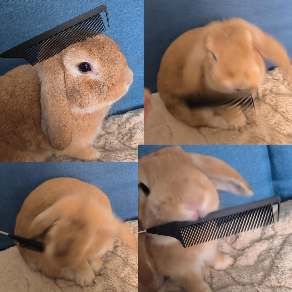 Metal Carbon Parting Combs for Women, Girls - 20 PCS for Curly, Braiding, Styling Hair (Black)