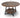 Round Coffee Table, 2-Tier Circle Coffee Table with Storage, Modern Wood Round Center Table, for Living Room, Small Space, Home Office, Easy Assembly, Rustic Brown
