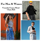 WY LIGHTING LEVEL Waist Chain Heavy Duty Metal Keychain Punk Wallet Chains Hip Hop Keyholder Round Clasp Goth Keyring for Pants(Silver)