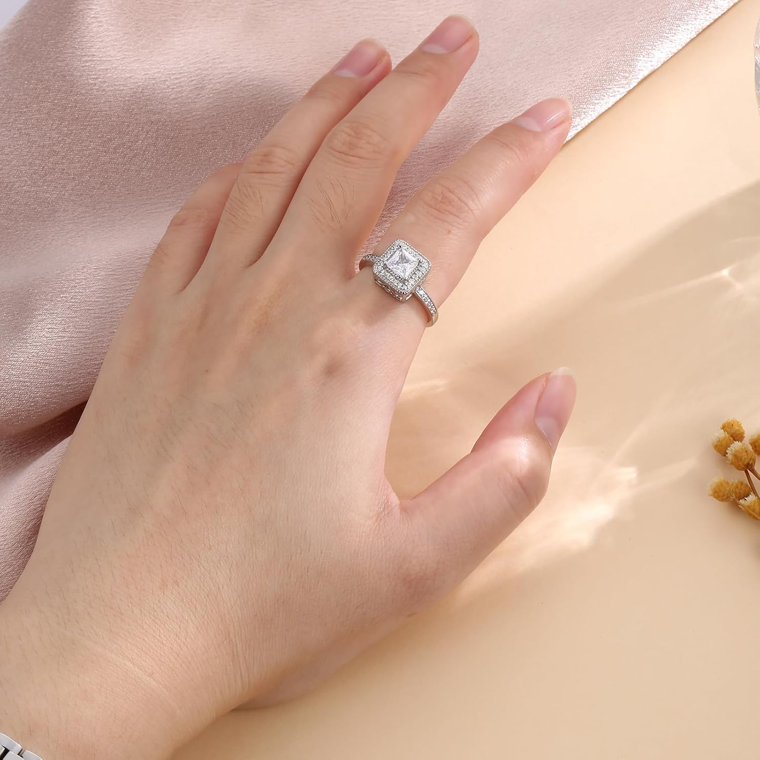 925 Sterling Silver Cremation Urn Ring for Women Memorial Ashes Keepsake Jewelry to Honor Loved Ones