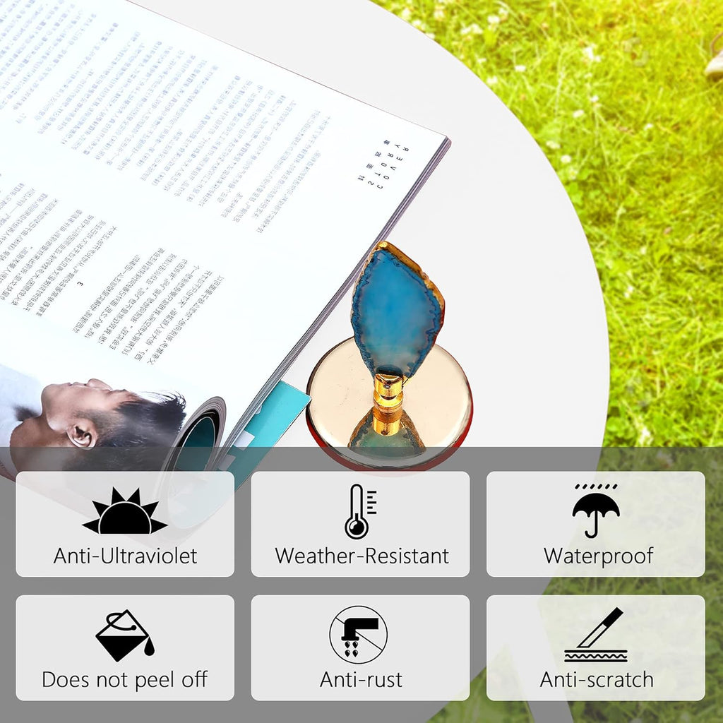 Patio Outdoor Side Table Waterproof Round Metal Steel Small Side Table Weather Resistant Portable Outdoor and Indoor End Table for Garden Balcony Yard, White