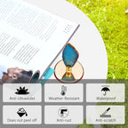 Patio Outdoor Side Table Waterproof Round Metal Steel Small Side Table Weather Resistant Portable Outdoor and Indoor End Table for Garden Balcony Yard, White