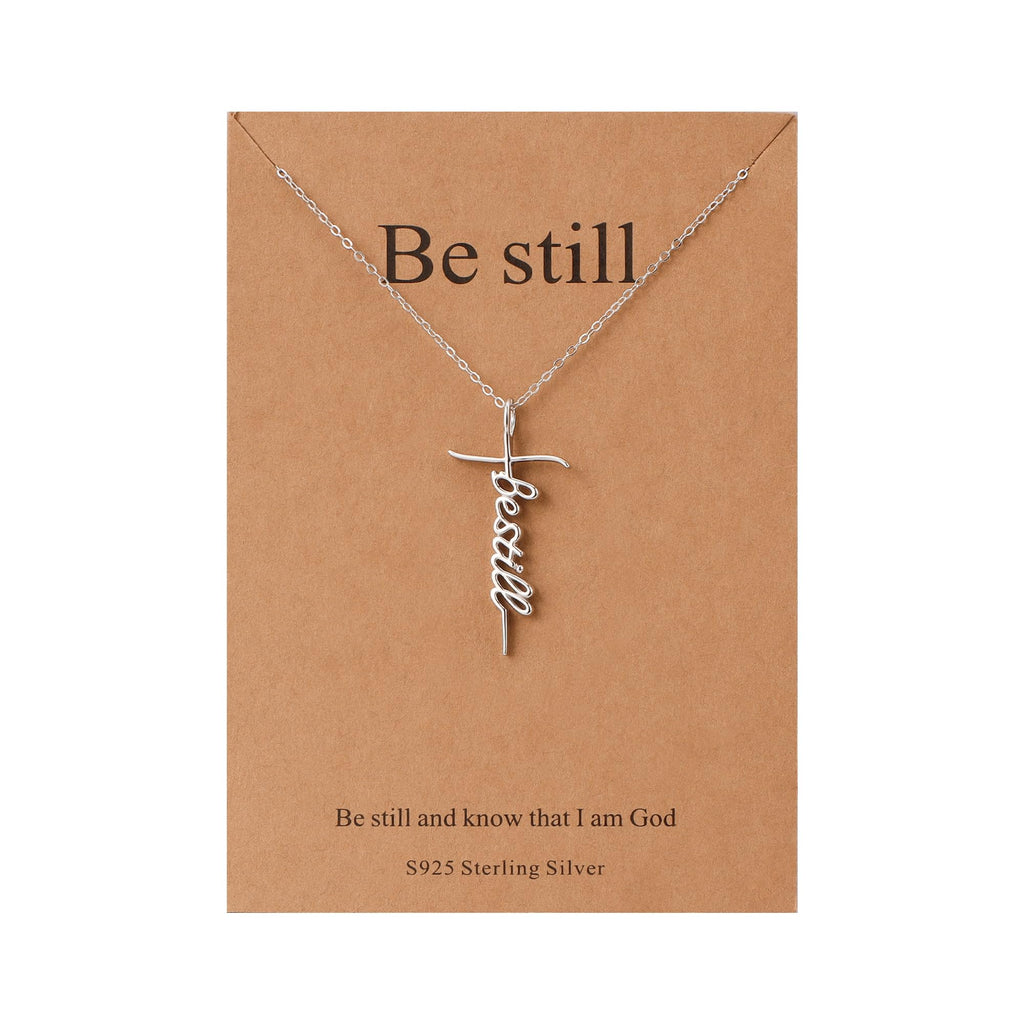 Lcherry Faith Cross Pendant Necklace for Women Religious Christian Jewelry Mother's Day Gifts for Women