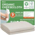 Olicity Cheese Cloths, Grade 90, 27 Sq Feet, Reusable Cheese Cloth with Closed Edges Unbleached Cotton Cheesecloth for Straining, Fine Mesh Fabric Muslin Cloth for Cooking, Rice,Sushi,Crafts - 3 Yards