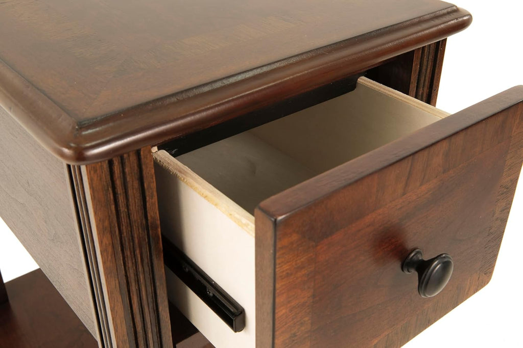 Signature Design by Ashley Breegin New Traditional Wooden Chair Side End Table, Brown
