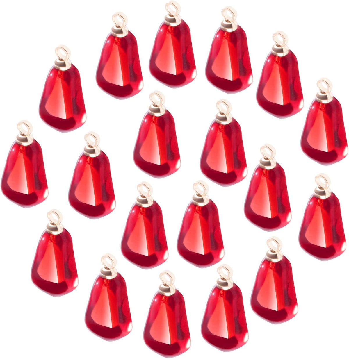 PAGOW 20Pcs Pomegranate Charm for Jewelry Making, Pomegranate Seed Resin Pendants for DIY Necklace Earrings Bracelet Supplies