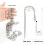 AUEAR, Women's Rhinestone Belt Shiny Crystal Diamond Waist Fashion Silver Buckle