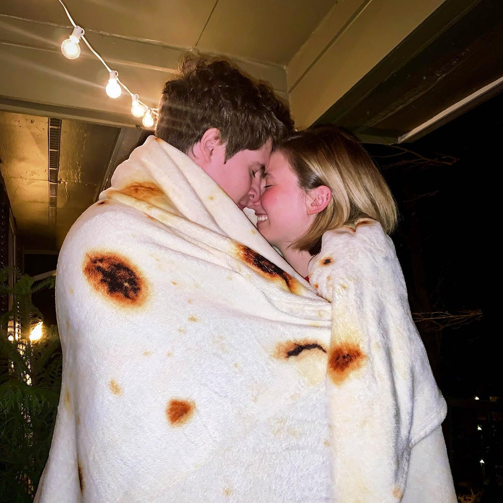 84in hvide elefantgaver til voksne nyttigt burrito tortilla tæppe sjove tæpper kvinder mænd rundt blødt flannel taco mad nyhed sjov