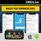 OBDLink CX Bimmercode Bluetooth 5.1 OBD2 Adapter for BMW/Mini, Works with iPhone/iOS & Android, Car Coding, OBD II Diagnostic Scanner