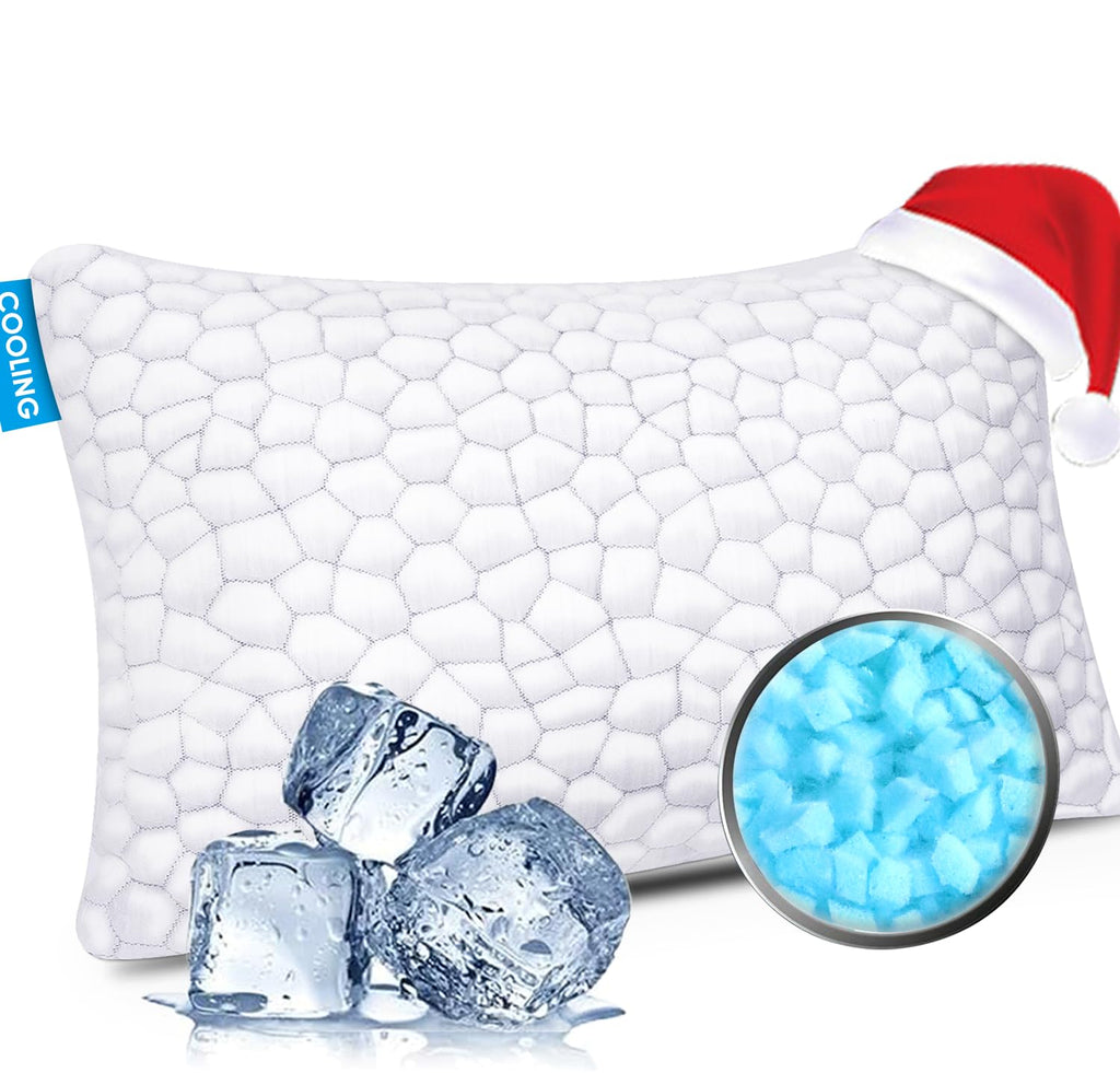 SUPA MODERN охлаждающие подушки для сна 2 шт. подушки из измельчённой пены с эффектом памяти регулируемые прохладные подушки для сна на боку, спине и животе роскошные гелевые подушки размера Queen комплект из 2 шт. съемные моющиеся чехлы