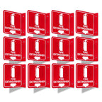 T&R Fire Extinguisher Sign, Fire Extinguisher with Down Arrow - 8 Pack - 6 x 6 Inches Acrylic, 2 pre-drilled holes, Includes Matching Screws, Use for Home Office/Business