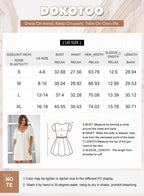 Dokotoo Summer Holiday Dresses for Women 2024 Casual Party Wedding Guest Fall Sexy V-Neck Drawstring Cap Sleeve Elegant Short Beach Dresses Fashion Outfits Mini Dress White