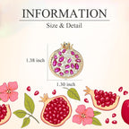 Fruit Brooch Austrian Crystal Rhinestone Brooch 18K Gold Plated Birthstone Lapel Pin Jewelry Birthday Gifts for Women Men