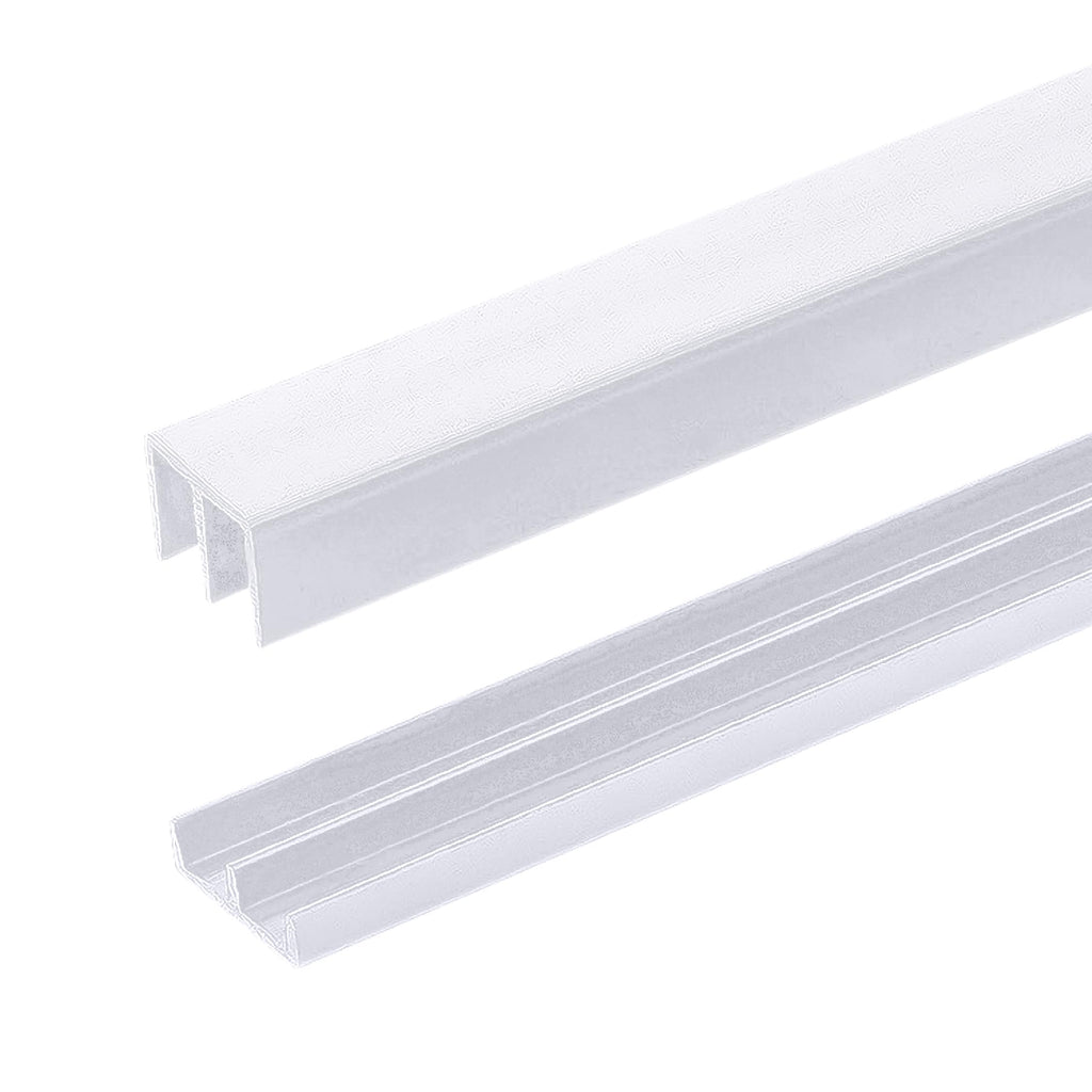 Randall Manufacturing 1/4" Plastic Sliding Door Track (White, 4 FT Long)