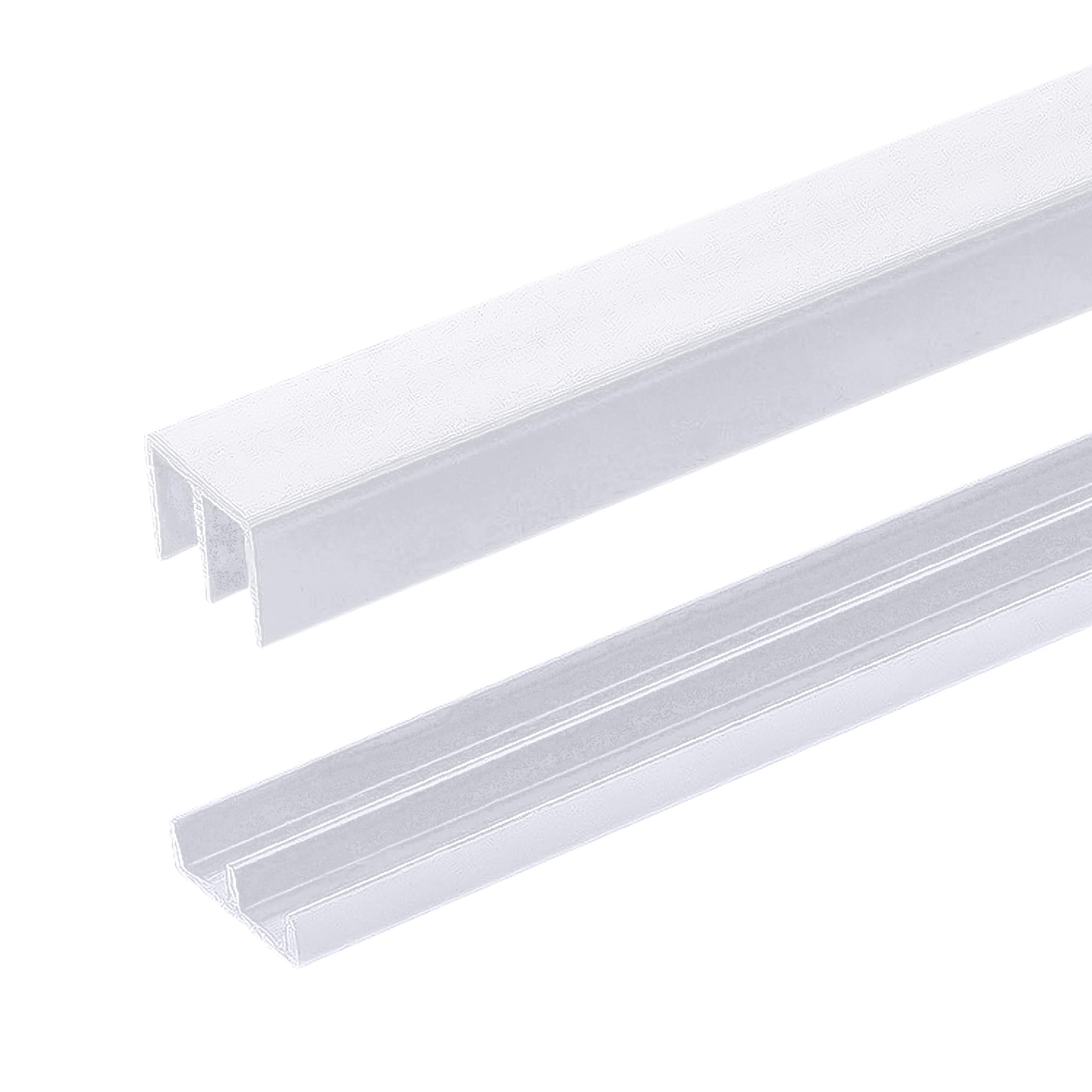 Randall Manufacturing 1/4" Plastic Sliding Door Track (White, 4 FT Long)