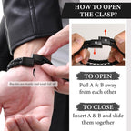 MEALGUET Men's Inspirational Bible Verse Bracelets Lava Rock Bead Bracelet Healing Balancing Braided Leather Wristband with Magnetic Clasp