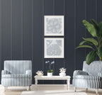 NextWall Faux Board and Batten Peel and Stick Wallpaper (Dark Blue)