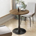 White Round Table Modern Tulip Dining Table White Round Kitchen Table Mid Century Coffee Table for Living Room, 24 inch