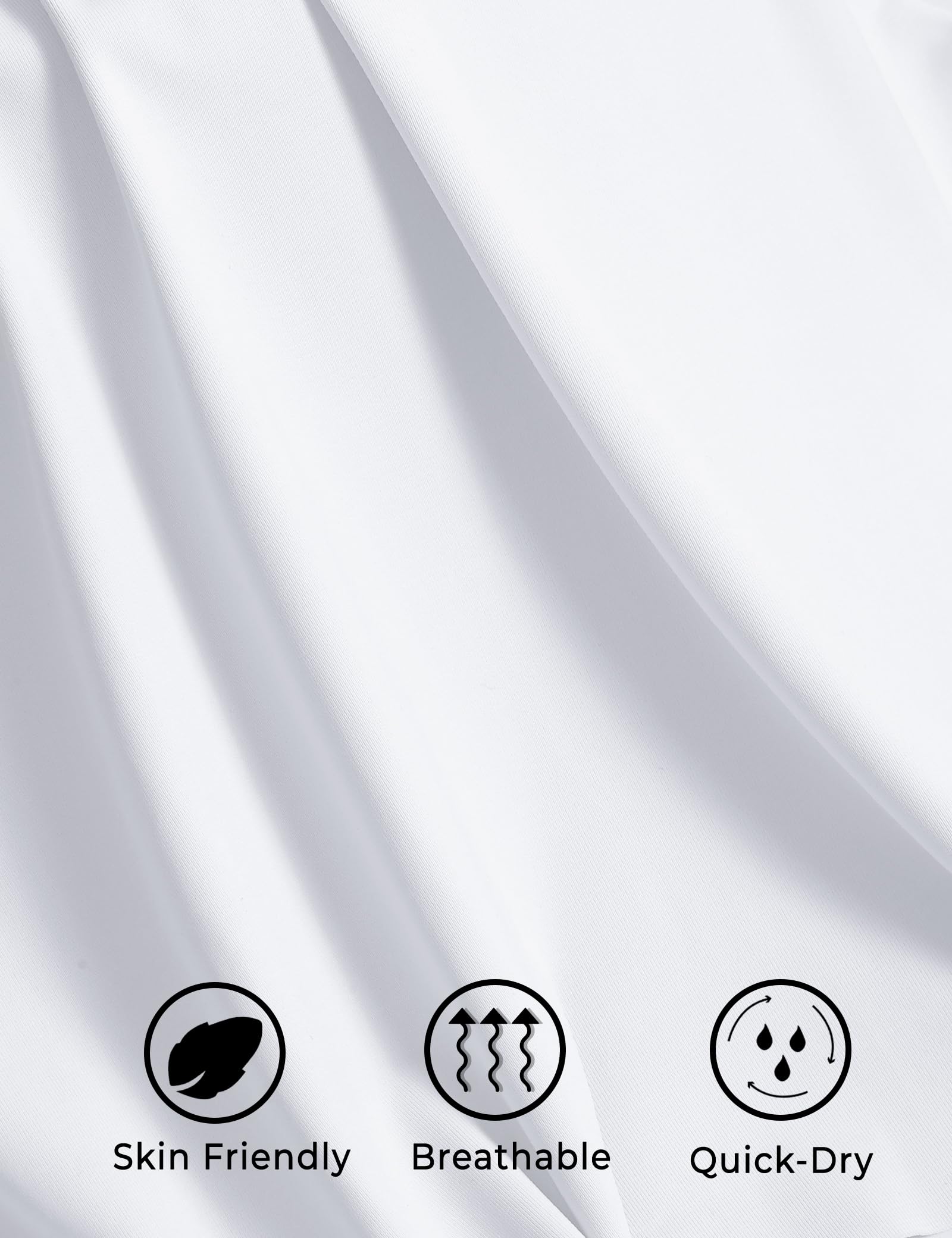 BOOPH Girls Flowy Shorts Athletic Butterfly Shorts Girls with Inner Pockets for Running Tennis White 9-10Y