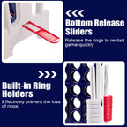 Costzon ジャイアント4インアロー、ジャンボ4トゥスコアジャイアントゲームセット 子供と大人向け、屋内外の庭用コネクトゲーム、高さ3.5フィート、42個のジャンボリングとクイックリリーススライダー付き、家族やパーティーゲームに最適