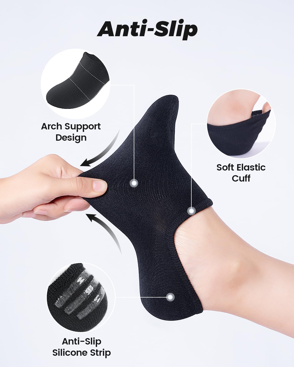 IDEGG No Show Socks Womens and Men Low Cut Ankle Short Anti-slid Athletic Running Novelty Casual Invisible Liner Socks