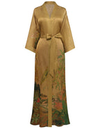 PRODESIGN Kimono Robe for Women - Long Satin Sleepwear Silky Kimono Cover-Up Nightgown Japanese Bathrobe Loungewear Blouse