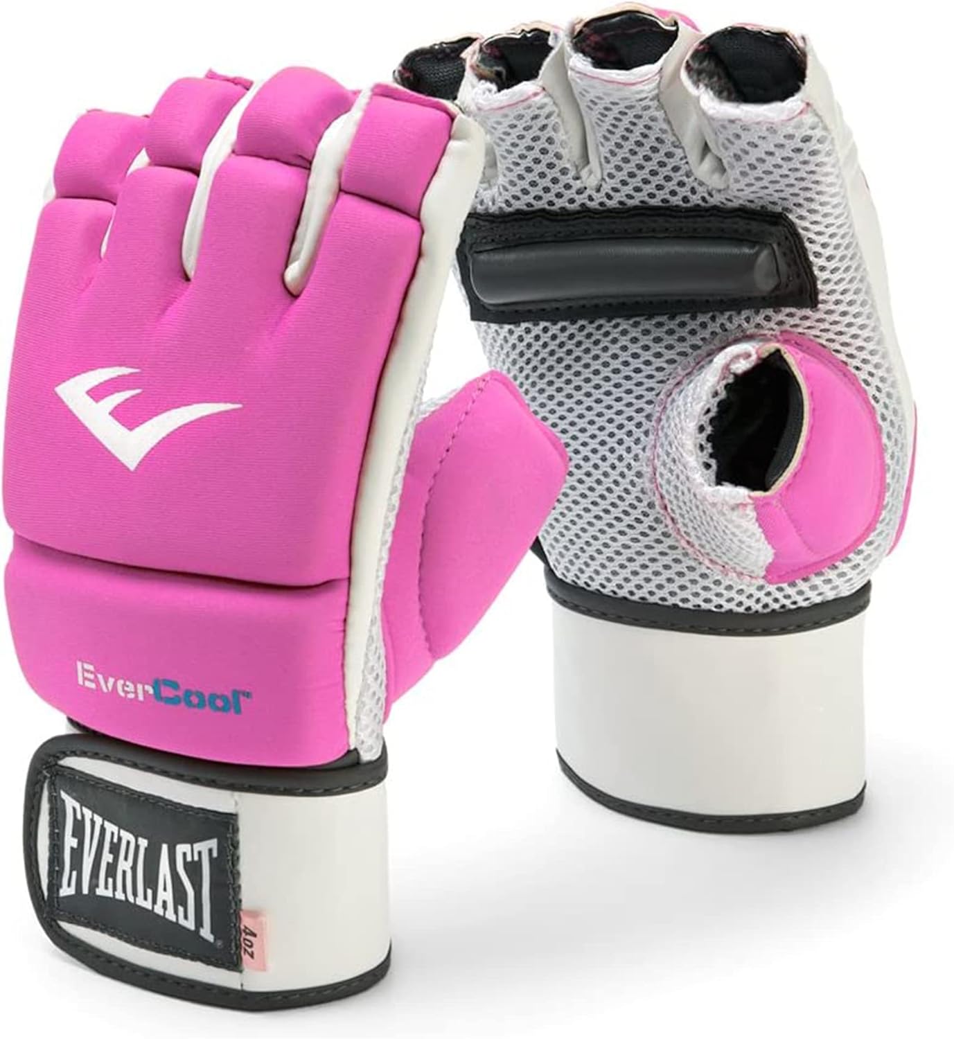 Everlast Evercool Breathable and Comfortable Full Wristwrap Support Neoprene MMA Kickboxing Gloves with Mesh Palm and Knuckle Padding