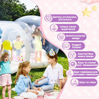 13ft aufblasbares Bubble-Haus für Kinder mit Trampolin, klarer aufblasbarer Bubble-Dom-Zelt mit Gebläse & Pumpe, wasserdichtes Garten-Zelt aus PVC in Gewerbequalität mit 7ft Tunnel, Camping, Party, gewerbliche Nutzung