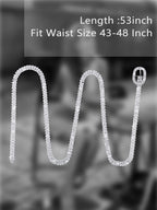 Geyoga 2 Pieces Women Rhinestone Belt for Dress Crystal Diamond Shiny Wide Waist Ladies Belt(Medium, Fit Waist Size 27-34 Inch,Silver)