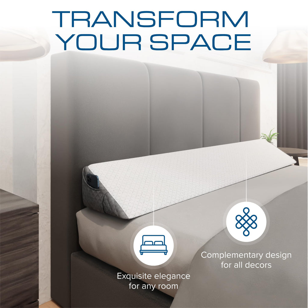 Kölbs Seng Kile Hovedgærde Pude, Vendbar 2-sidet, Skift Øjeblikkeligt Dit Dekor, Madras Mellemrums Fyld Queen