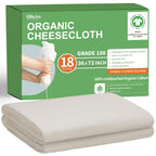Olicity Cheese Cloths, Grade 90, 27 Sq Feet, Reusable Cheese Cloth with Closed Edges Unbleached Cotton Cheesecloth for Straining, Fine Mesh Fabric Muslin Cloth for Cooking, Rice,Sushi,Crafts - 3 Yards